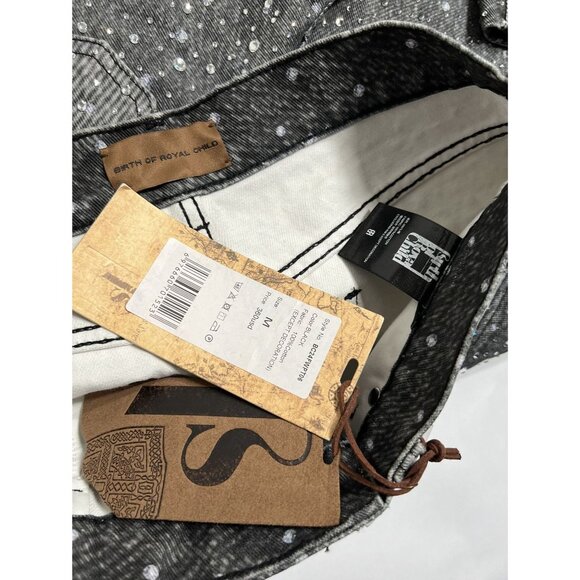 Birth of Royal Child Boro Denim Jeans Style BC24FWPT06 in Black - Picture 5 of 5